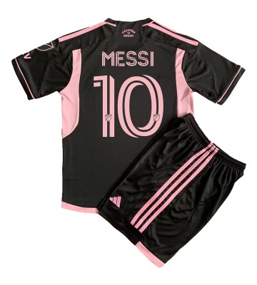 Inter Miami Lionel Messi #10 Borta Kläder Barn 2023-24 Kortärmad (+ Korta byxor)